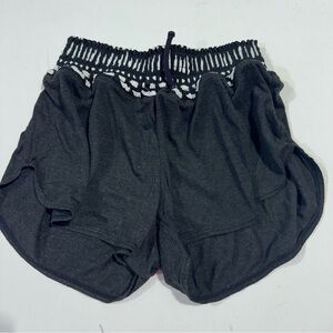 TYR Black Women's Athletic Shorts with Patterned Waistband